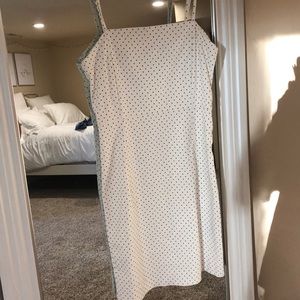 White and Black Polko Dot Dress